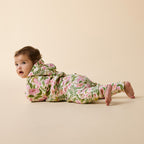Baby in a floral wearing Wilson & Frenchy Organic Cotton Sweat Pants.
