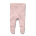 Wilson & Frenchy Organic Knitted Bubble Pant Marshmallow Pink footed on a white background on a white background