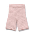 Wilson & Frenchy Organic Knitted Bubble Pant Marshmallow Pink on a white background.