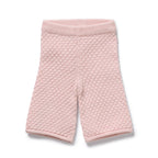 Wilson & Frenchy Organic Knitted Bubble Pant Marshmallow Pink on a white background.