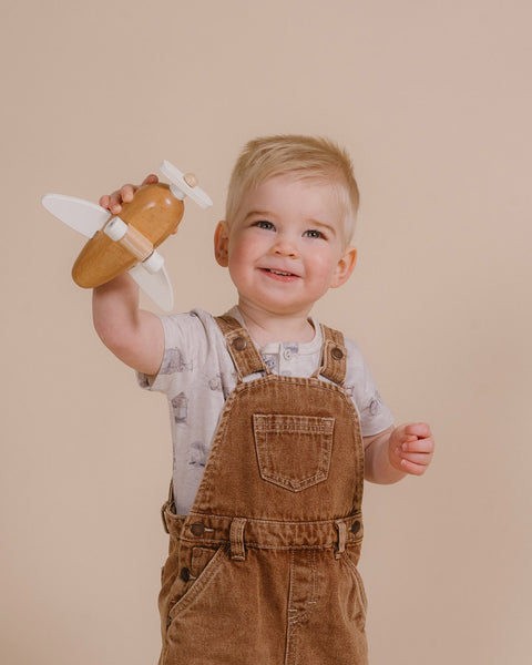 Bebe Finley Brown Denim Overalls S24