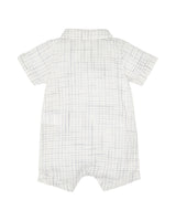 Bebe Harry Collared Romper Grey Grid S24