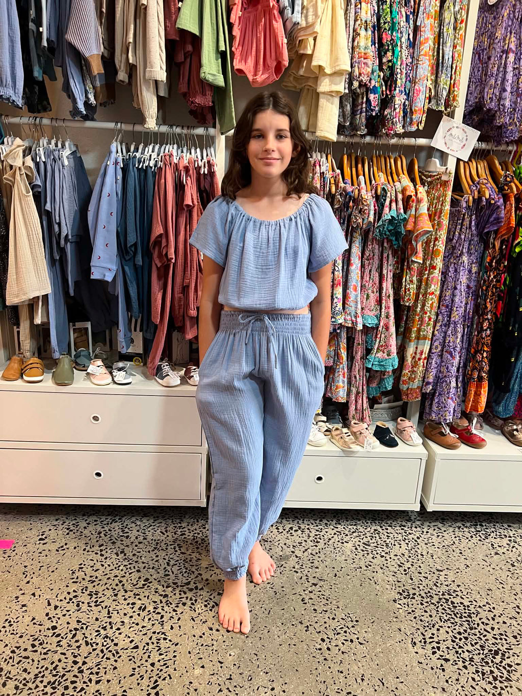 MilaMeli Lil Watego Pants- Periwinkle