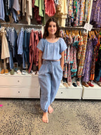 MilaMeli Lil Watego Pants- Periwinkle