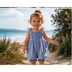 Chloe Jumpsuit Periwinkle Blue Muslin Cotton