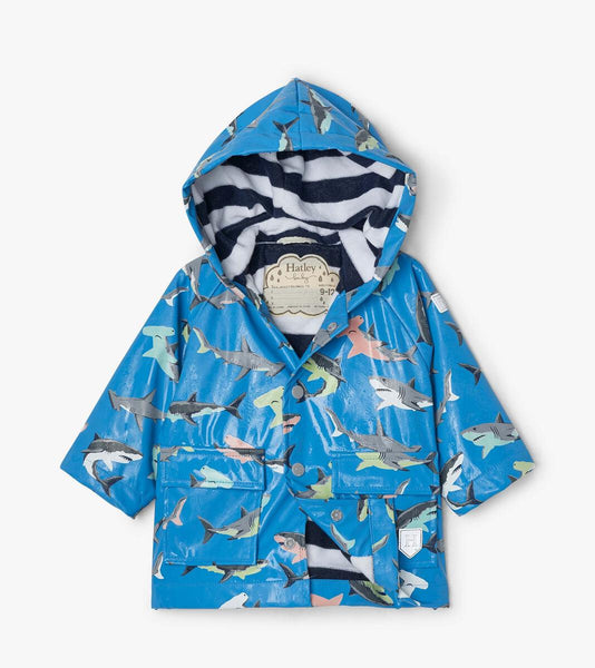 Hatley21 Baby Raincoat Sharks Colour Changing