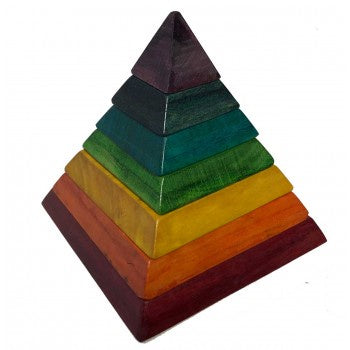 In Wood Chakra Rainbow Pyramid