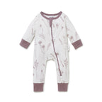 Aster & Oak Organic Wildflower Zip Romper - Floral Onesie