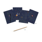 Djeco Full Moon Scratch Art Kit – 4-Piece Nature Inspired DIY Craft Set for Kids