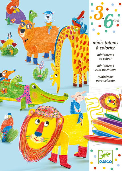 Djeco Mini Totems Colouring Kit