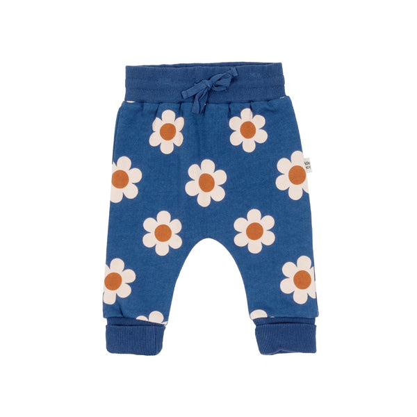 G+A Flower Power Terry Trackpants Navy