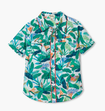 Hatley Short Sleeve Tropical Print Button Shirt