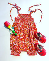 MilaMeli Baby Chloe Jumpsuit Red Blossom