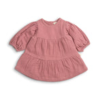 Tiny Twigs W23 Organic Layered Dress Rose 2-6yrs TTW23- W3