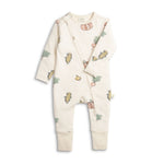 Tiny Twigs W23 Organic L/S Zipsuit Winter Veggies  TTW23- 01