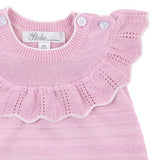 Bebe Lola Knit Frill Bodysuit- Pink Petal