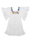 Coco & Ginger Ocean Dress Eggshell w Embroidery